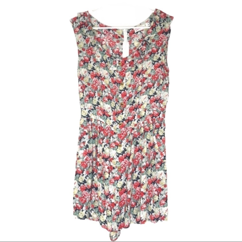 DAHLIA Retro-Style Floral Romper